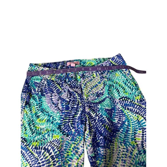 Lilly Pulitzer Columbo Blue Green Purple Pants Ladies Size 00 - Picture 5 of 6